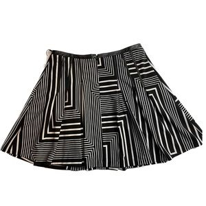 Calvin Klein skirt, A-line midi length, black & white pattern